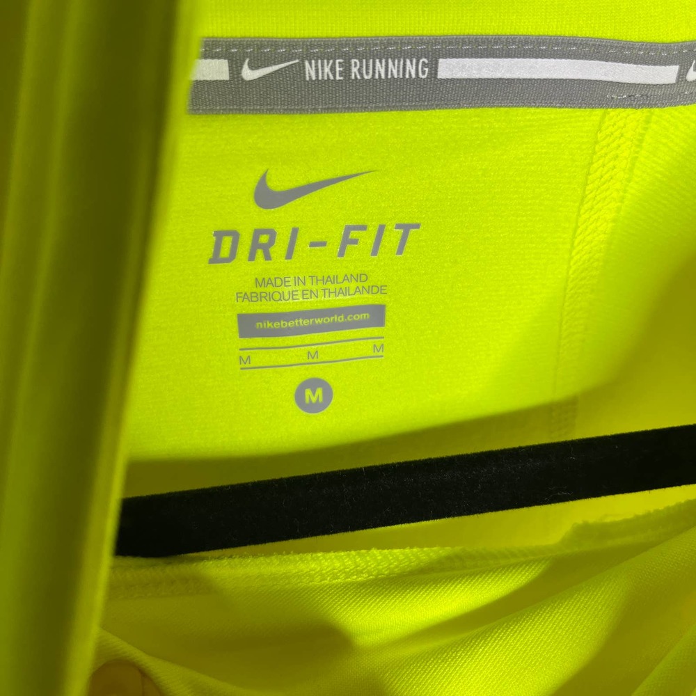 NIKE Bright Neon  Yellow Cowl Neck Top - Picture 2 of 7